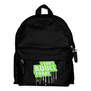 Je ne peux pas parler d’adulte aujourd’hui Drôle de Dicton-Adulte Logo - Sac à dos Enfant - noir - Devant