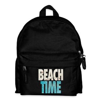 Strandzeit – Sommerferien – Meer und Sand - Kinder Rucksack - Schwarz - Vorne
