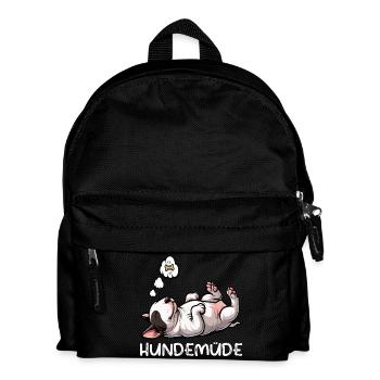 Hundemüde Miniatur Bullterrier Bully Bullterrier - Kinder Rucksack - Schwarz - Vorne