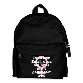 KEIN ZUFALL: TÄTER WERDEN GESCHONT! TÄTER GENDERN♀ - Kinder Rucksack - Schwarz - Vorne
