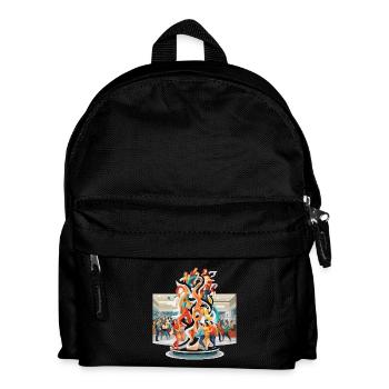 Colour Swirls Encounters Sculpture - Kids' Backpack - black - Front