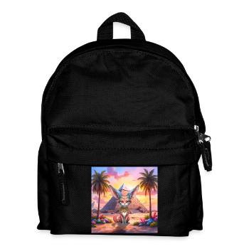 Pharaon Chat au Coucher du Soleil - Sac à dos Enfant - noir - Devant