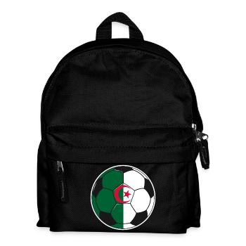 Fußball – Team Algerien - Kinder Rucksack - Schwarz - Vorne