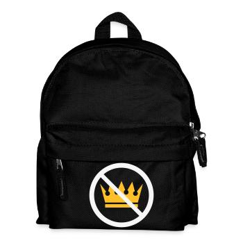 Keine Könige! (Protestschild / NEG 2C) - Kinder Rucksack - Schwarz - Vorne