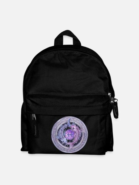 Zodiac Sign Sternzeichen Fische Pisces Geschenk - Kinder Rucksack - Schwarz