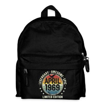 Limitierte Ausgabe April 1969 – Vintage-Design 1969 - Kinder Rucksack - Schwarz - Vorne