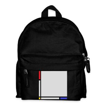 Komposition im Stil von Mondrian. - Kinder Rucksack - Schwarz - Vorne