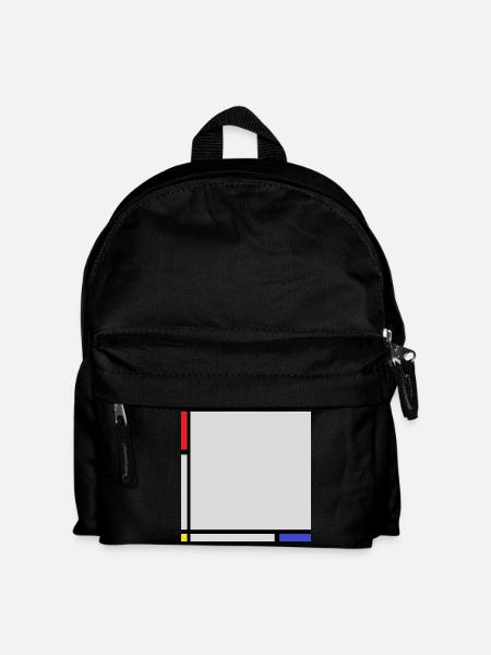 Komposition im Stil von Mondrian. - Kinder Rucksack - Schwarz