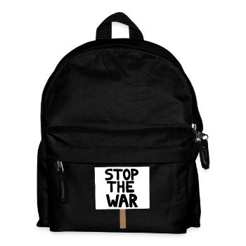 Panneau de protestation contre la guerre - Sac à dos Enfant - noir - Devant