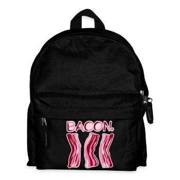Bacon Bacon Food Funny Meat Foodie - Kids' Backpack - black - Front