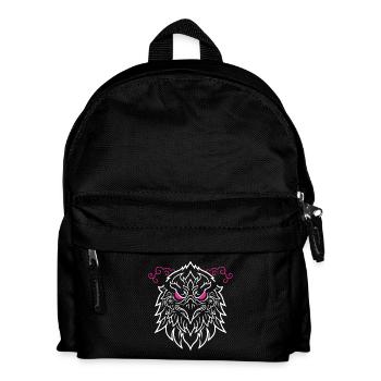 Golden Eagle Totem Bird Pink Eyes and Smoke - Kids' Backpack - black - Front