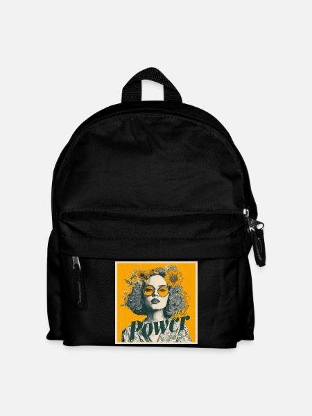 Power! Girl! Sunflower! - Kinder Rucksack - Schwarz