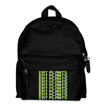 Sigle végétarien végan drôle de Eat Plants - Sac à dos Enfant - noir - Devant
