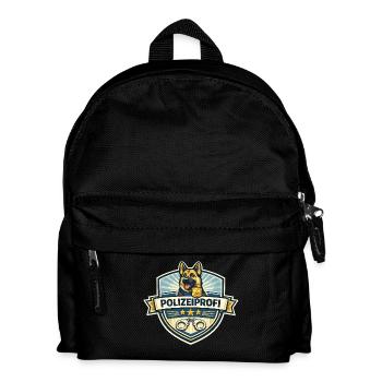 Polizeiprofi Diensthund Badge - Kinder Rucksack - Schwarz - Vorne