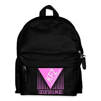 KFZ-Mechatronikerin Gesellin - Kinder Rucksack - Schwarz - Vorne