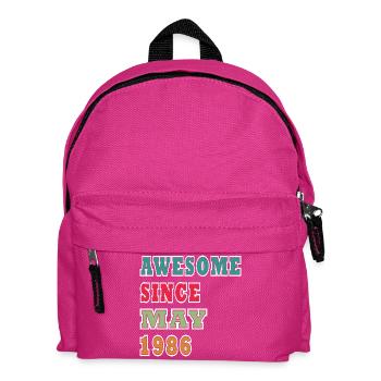 Birthday Greetings May 1986 - Kids' Backpack - fuchsia - Front