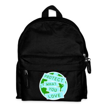 Déclaration de protection de la nature Protéger ce que vous aimez Logo de la Déclaration de Protection de la Nature - Sac à dos Enfant - noir - Devant