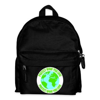 Déclaration de protection de la nature Protéger ce que vous aimez Logo de la Déclaration de Protection de la Nature - Sac à dos Enfant - noir - Devant