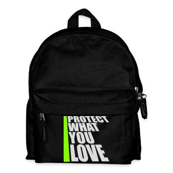 Déclaration de protection de la nature Protéger ce que vous aimez Logo de la Déclaration de Protection de la Nature - Sac à dos Enfant - noir - Devant