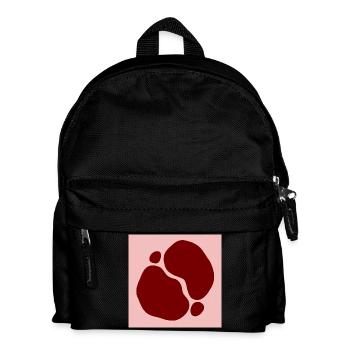 Conception des formes organiques rouges - Sac à dos Enfant - noir - Devant