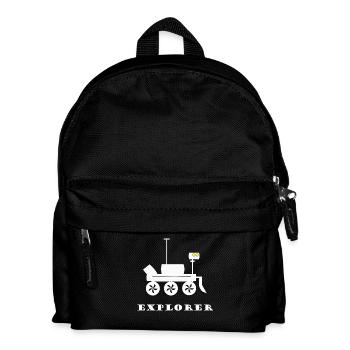 Expeditionrover Illustration Mars - Kinder Rucksack - Schwarz - Vorne