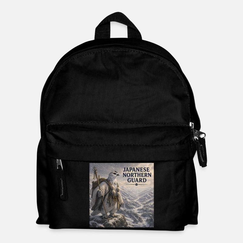 Japanischer Raicho-Bergmönchsvogel - Kinder Rucksack - Schwarz