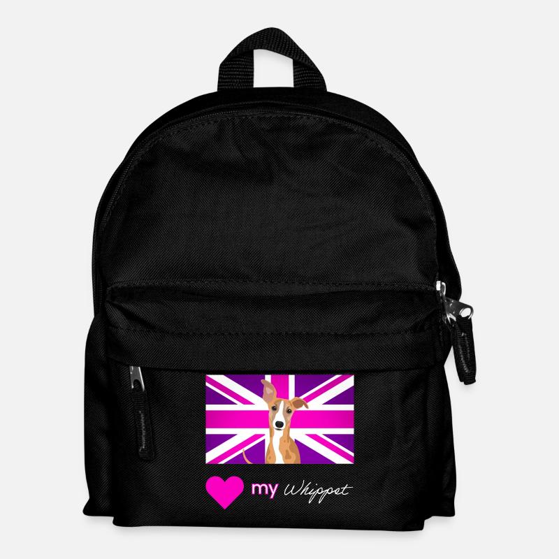 PURPLEWHIPPET (Weißer Text, Lebendig) - Kinder Rucksack - Schwarz