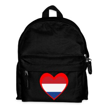 Nederland Hart – Liefde voor Nederland - Kids' Backpack - black - Front
