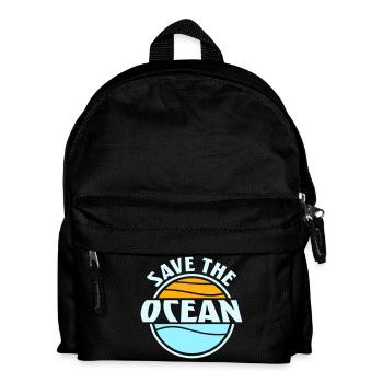 Save The Ocean Ocean Activism Environment Statement - Kids' Backpack - black - Front