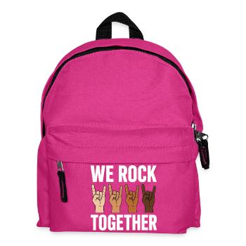 We Rock Together Diversity Rock Hand Shirt - Kinder Rucksack - Fuchsia - Vorne