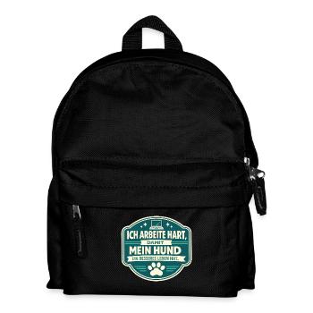 Hard work for my dog - Kids' Backpack - black - Front