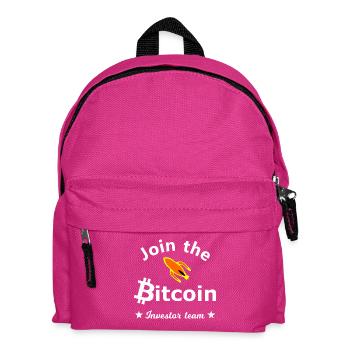 Bitcoin Investor Team - Kinder Rucksack - Fuchsia - Vorne