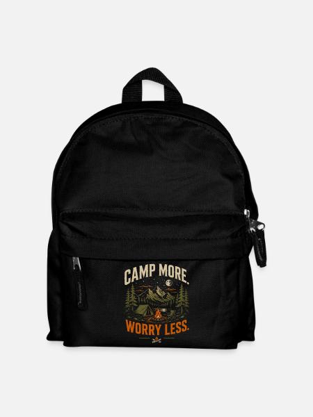 Camping more, worries less - Kids' Backpack - black