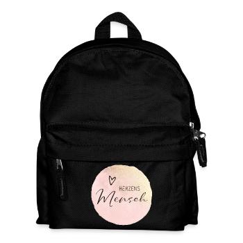 Herzensmensch - Kinder Rucksack - Schwarz - Vorne
