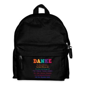 Besten Freund Kollegen Spruch Dankeschön Geschenk - Kinder Rucksack - Schwarz - Vorne
