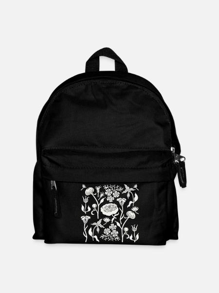 Peonies Forever L Botanical Peonies L White Ecru - Kids' Backpack - black