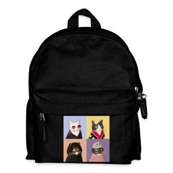 Cat Couture Quartett - Kinder Rucksack - Schwarz - Vorne