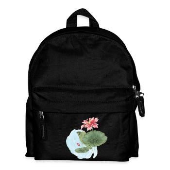Water Lily Watercolor Blossom Magic - Kids' Backpack - black - Front