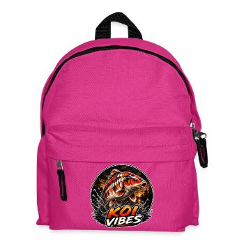 Koi Vibes Sunset Carp Design - Kinder Rucksack - Fuchsia - Vorne