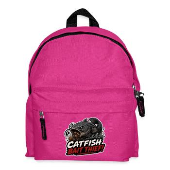 Catfish Bait Thief Carp Fishing Design - Kids' Backpack - fuchsia - Front