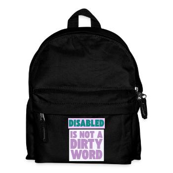 Handicapé n’est pas un gros mot - Sac à dos Enfant - noir - Devant