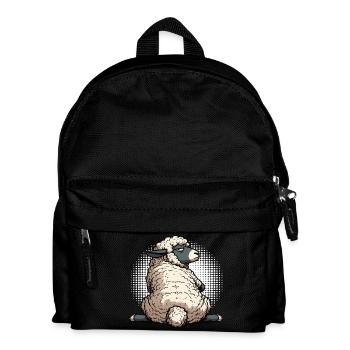 Schaf Schafe Schäfer Schafhalter Schafbock - Kinder Rucksack - Schwarz - Vorne