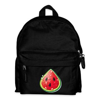 Frische Wassermelone Cartoon-Slice - Kinder Rucksack - Schwarz - Vorne
