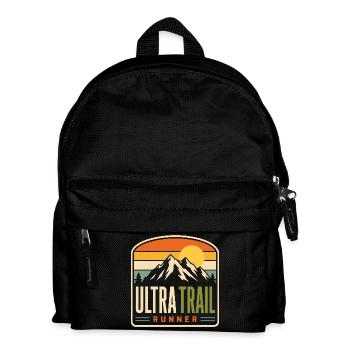 Coucher de soleil de la montagne Ultra Trail Runner - Sac à dos Enfant - noir - Devant