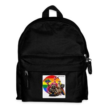 Berlin Pride 2026 LGBTQ Rainbow Design - Kinder Rucksack - Schwarz - Vorne