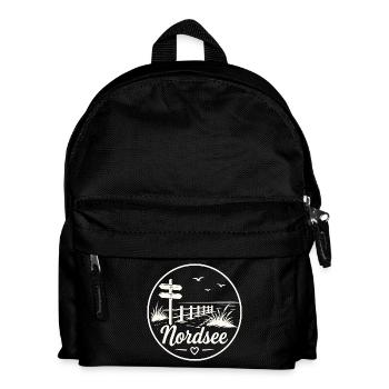 Nordsee Wegweiser Strand Dünenweg Küsten liebe - Kinder Rucksack - Schwarz - Vorne