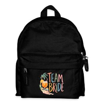 Team Bride! Palmen & Coctails - Kinder Rucksack - Schwarz - Vorne