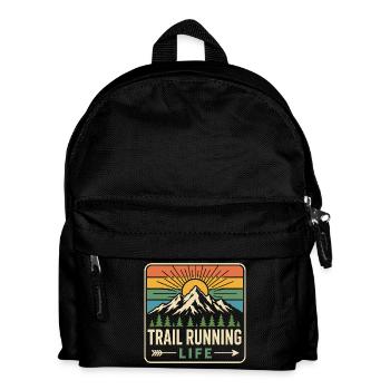 Trailrunning-Leben - Kinder Rucksack - Schwarz - Vorne