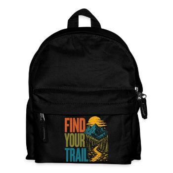 Berge – Finde deine Spur - Kinder Rucksack - Schwarz - Vorne