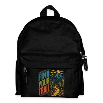 Berge – Finde deine Spur - Kinder Rucksack - Schwarz - Vorne